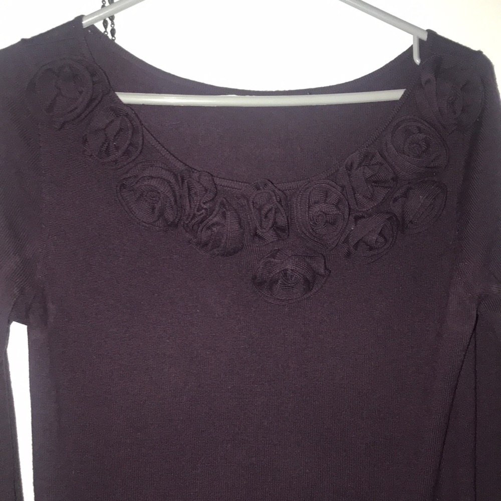 Anne Klein purple rose dress
